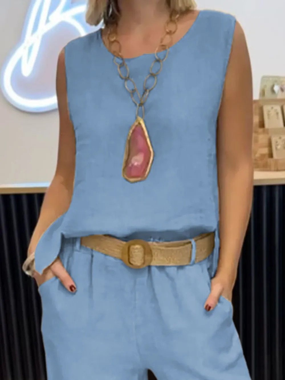 Full Size Round Neck