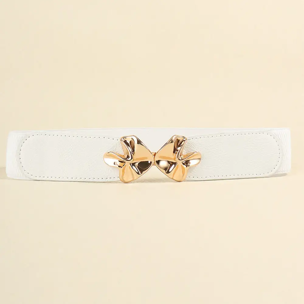 Vegan-Leather Elastic Waist Belt