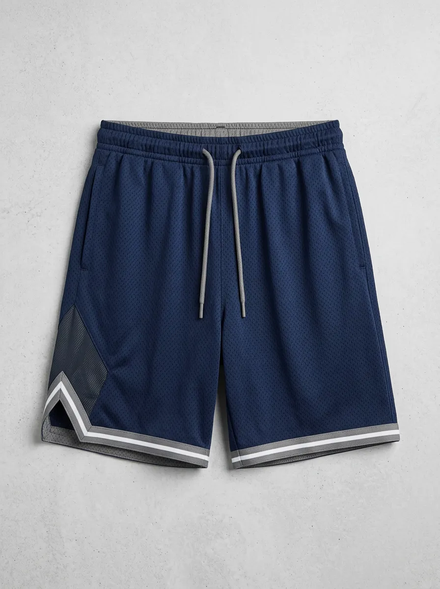 Versatile Geometric Pattern Fit Men's Basketball Shorts