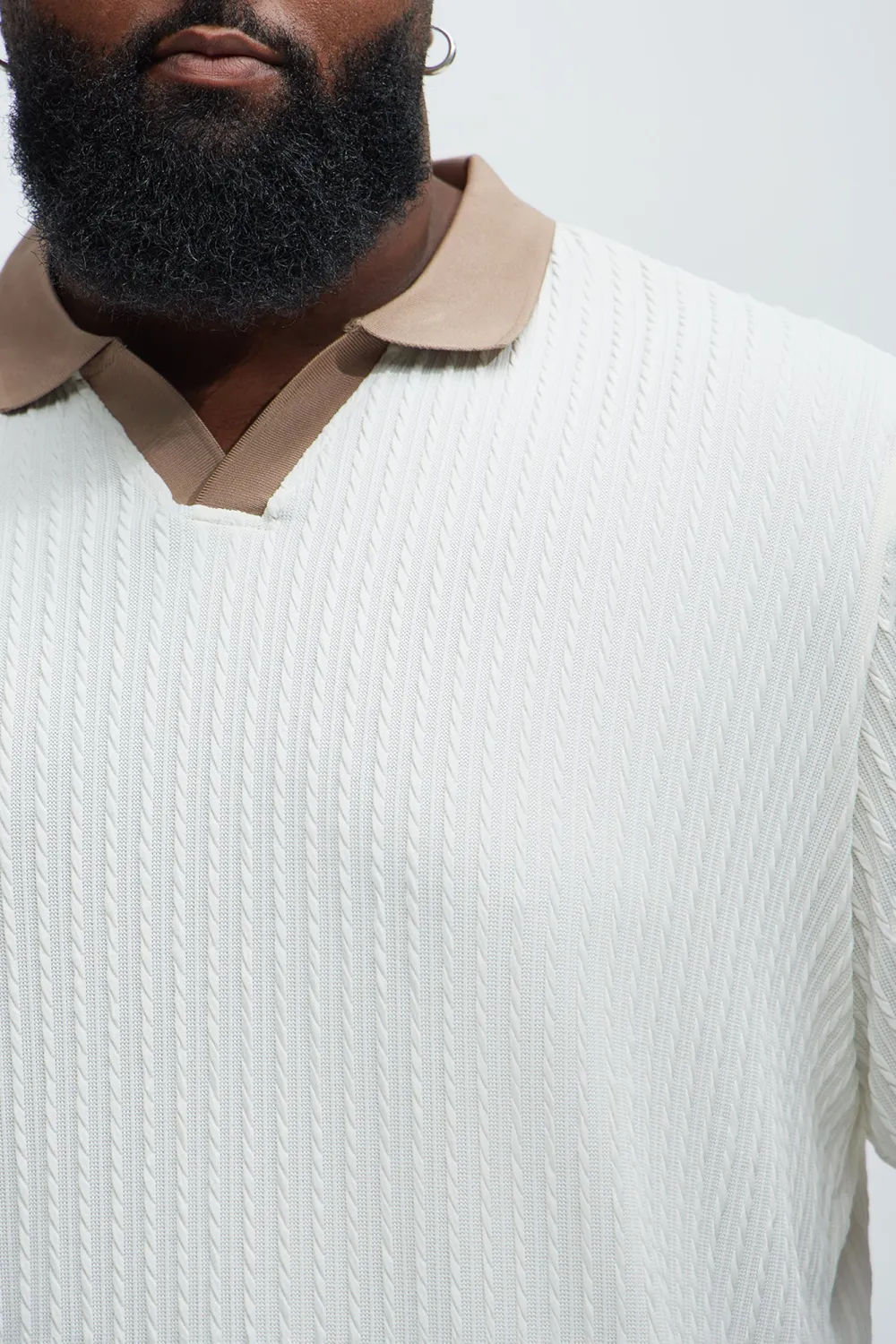 Color Block Textured Polo
