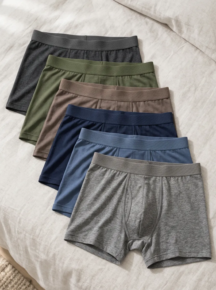 Men's Classic Rotation Basic Cotton Boxer Briefs Set