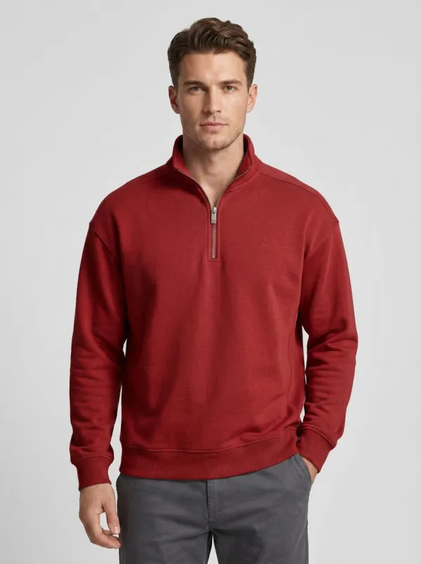 Men's Mountain Embroidered Emblem Quarter-Zip Sweatshirt