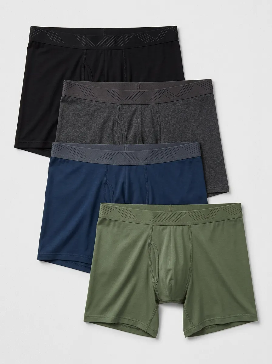 Pattern Elastic Waistband Boxer Briefs