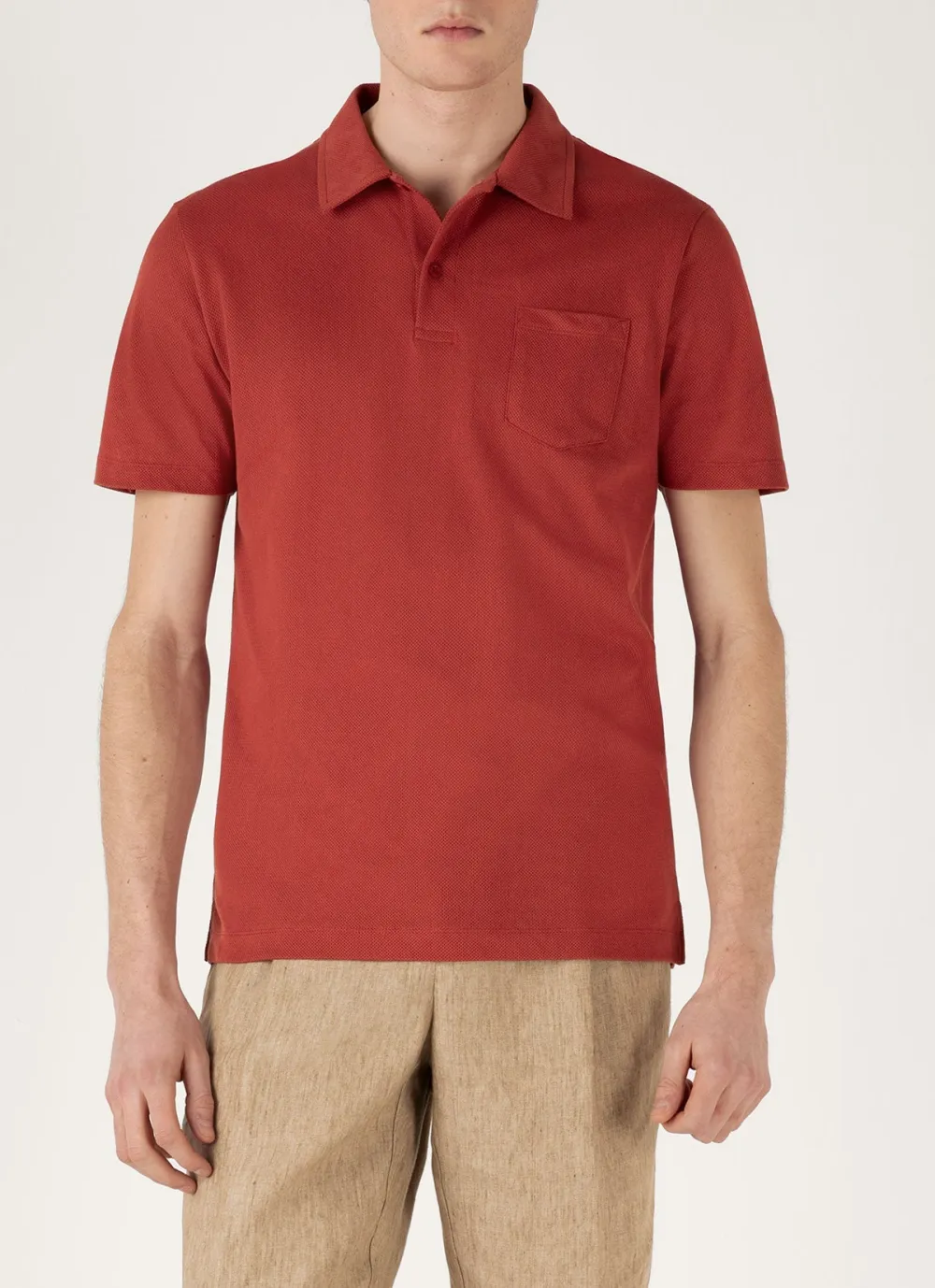 Timeless Weekend Slim Fit Mesh Cotton Short Sleeve Polo Shirt