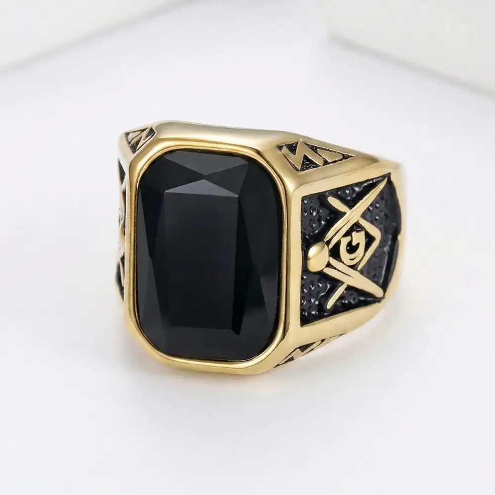 Men's Retro Masonic Ring