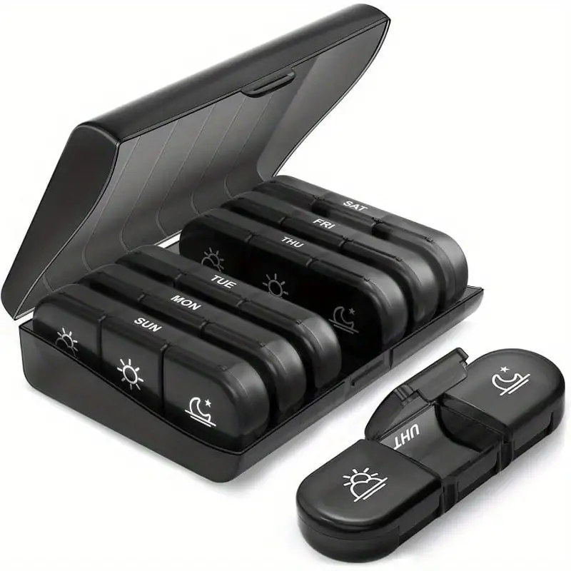 💊 Portable Travel Pill Organizer,7-Day Pill Box
