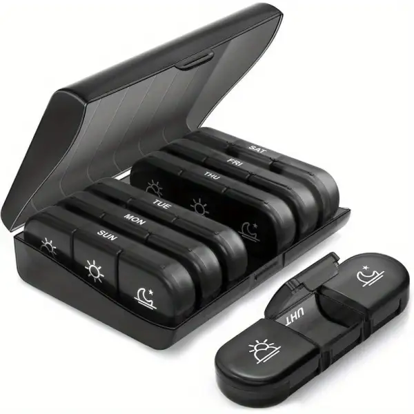 💊 Portable Travel Pill Organizer,7-Day Pill Box