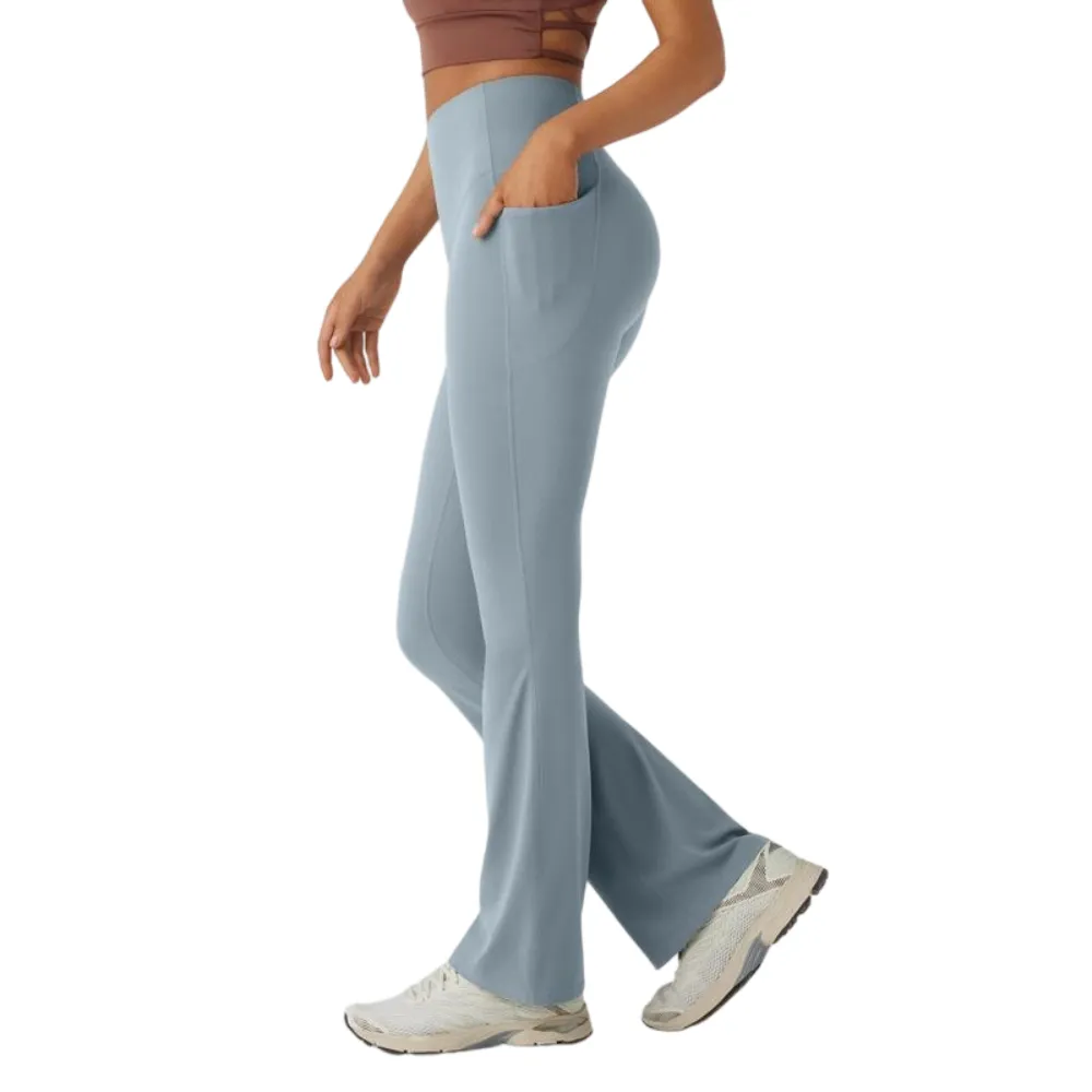 UltraSculpt High Waisted Tummy Control Pocket Shaping Yoga Bootcut Leggings