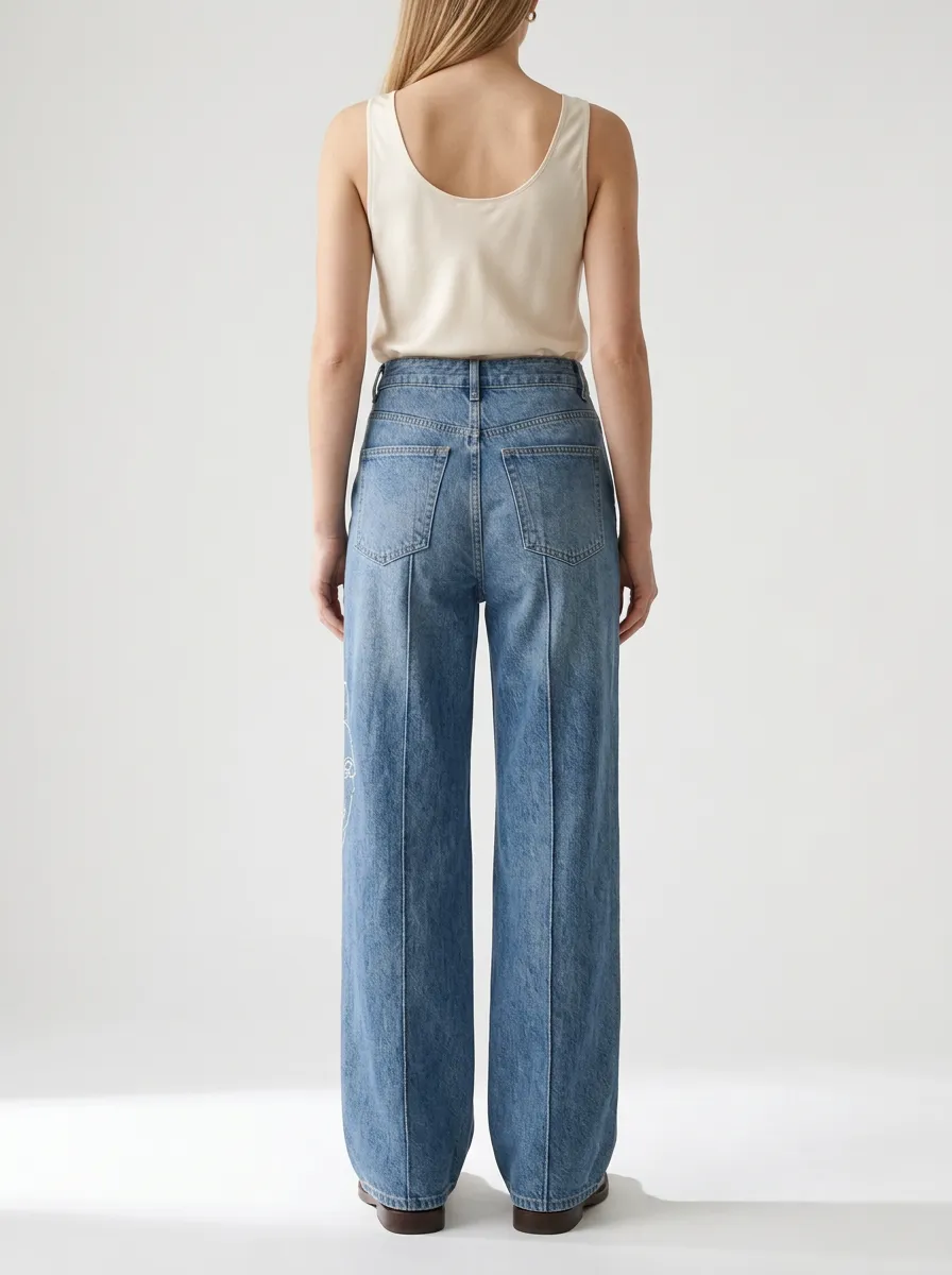 Women's Wide Leg Denim Jeans