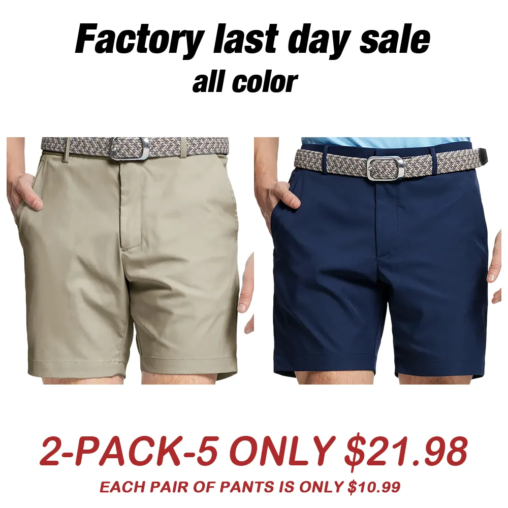 ✨ Quick Dry Golf Shorts | Stretch Waist & Moisture Wicking Fabric