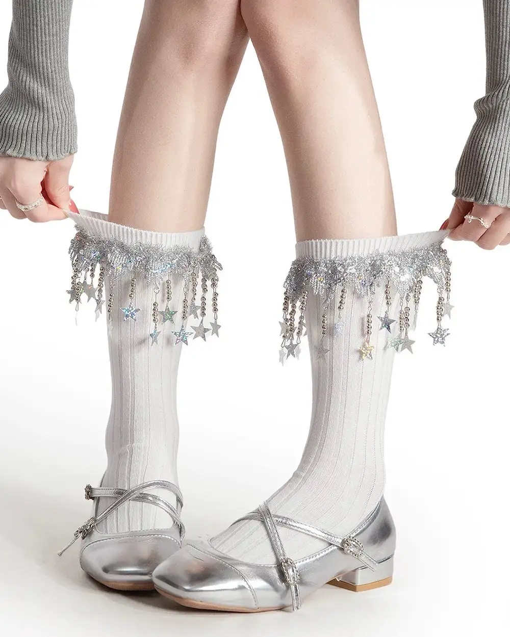 Sparkle Star Charm Socks