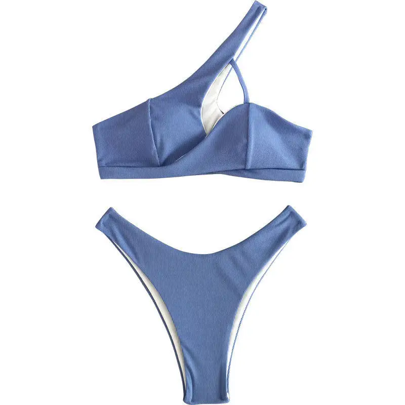 Solid Color Bikini Swimsuit