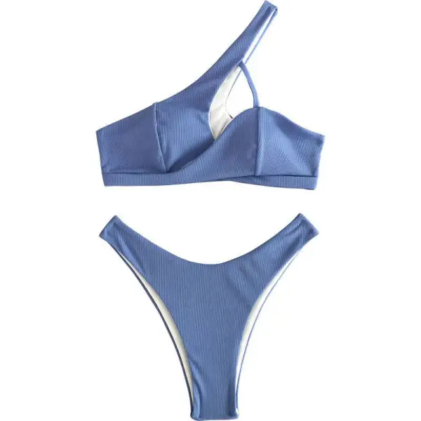 Solid Color Bikini Swimsuit