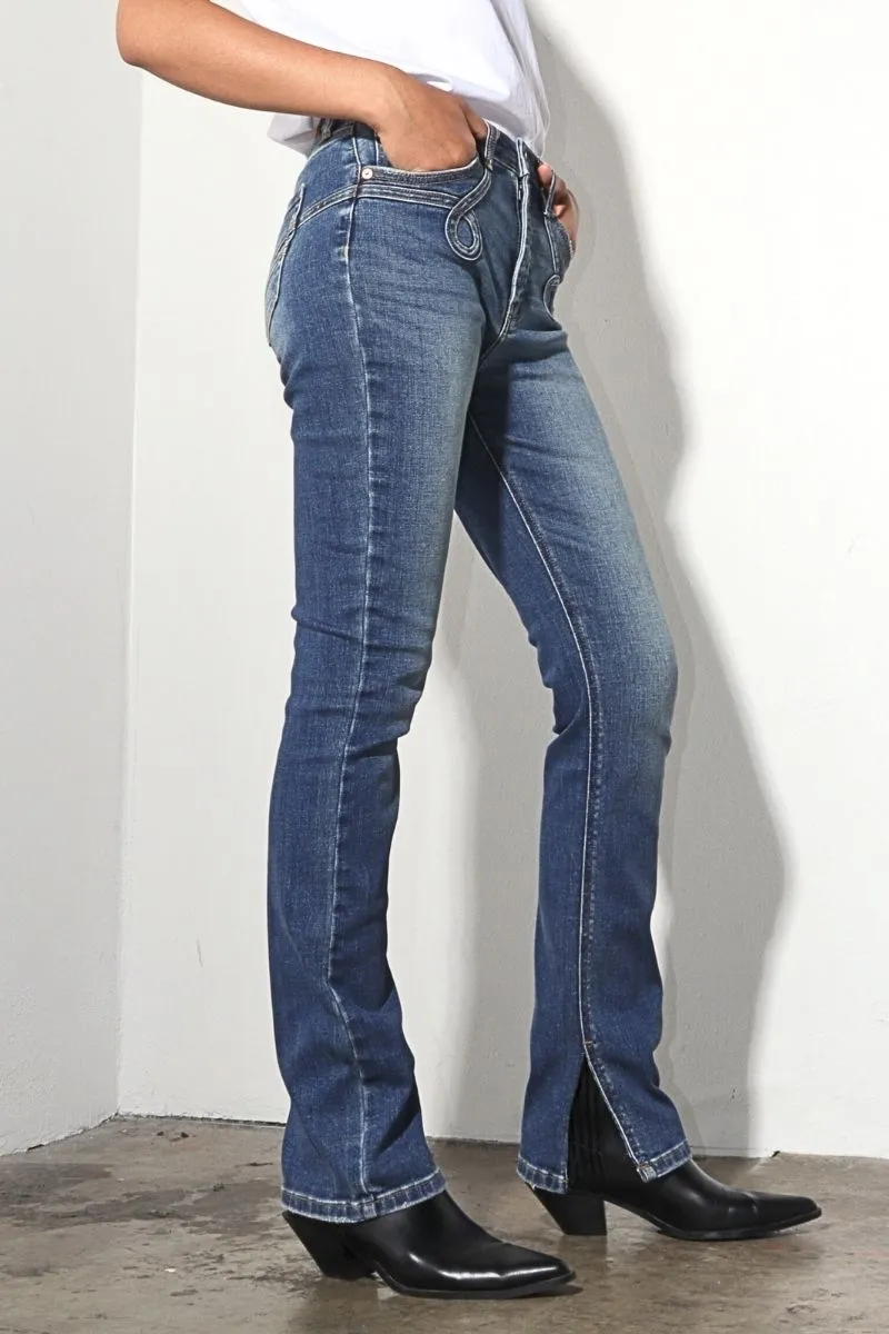 High Rise Bootcut Stretch Denim Jeans