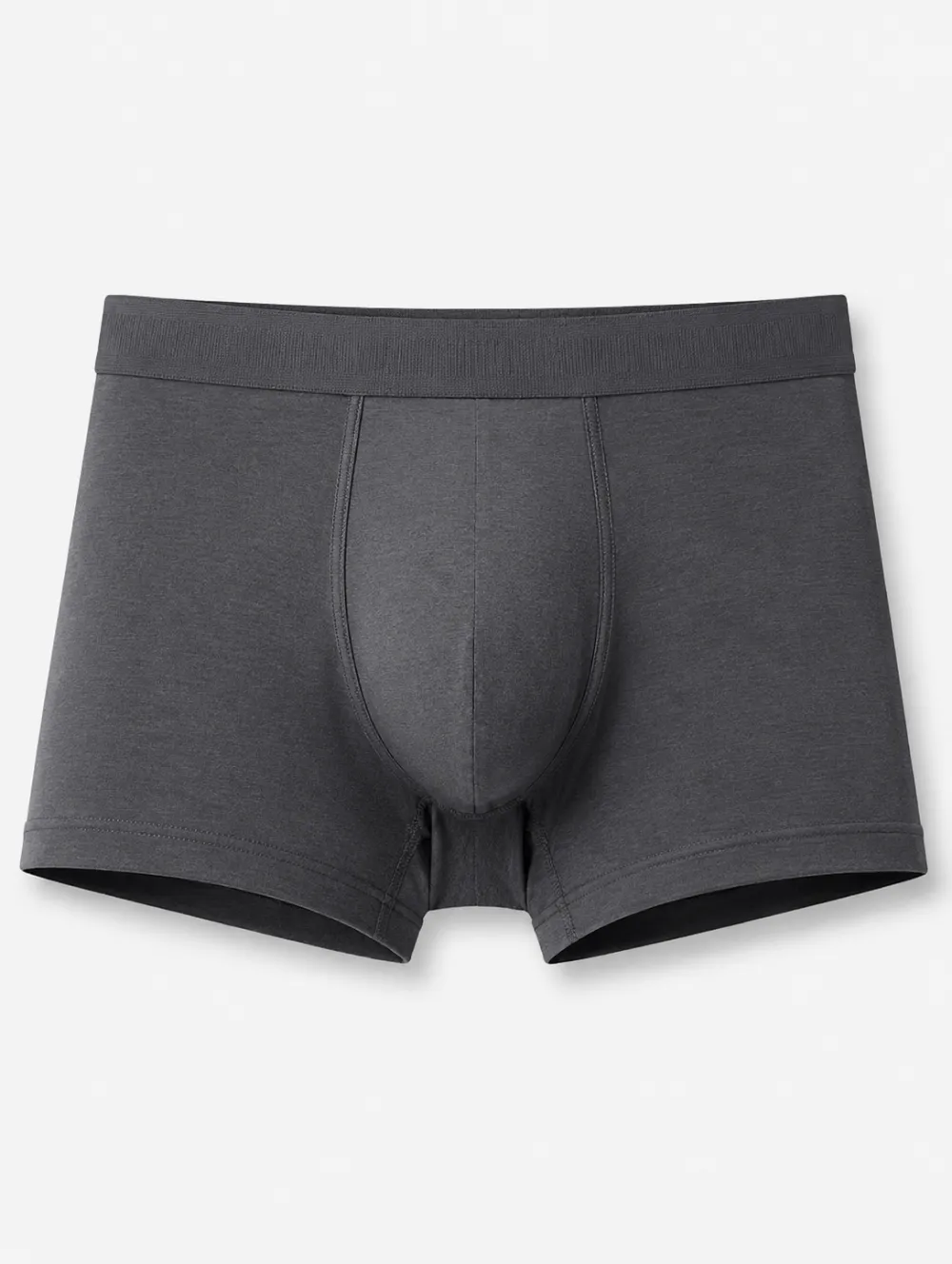 Men's Solid Charcoal Grey Plain Boxer Briefs