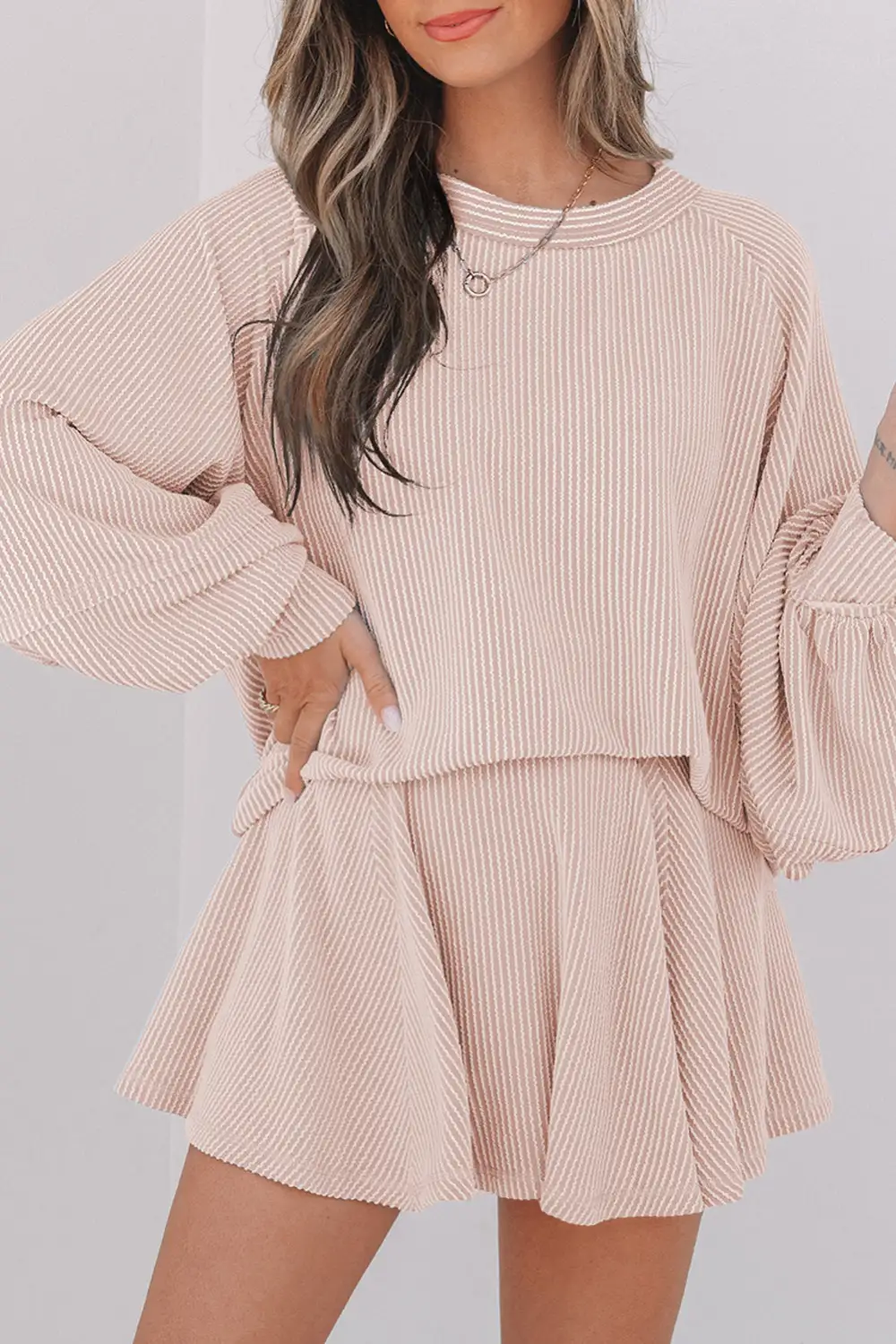 Ruffle Trim Coordinated Set