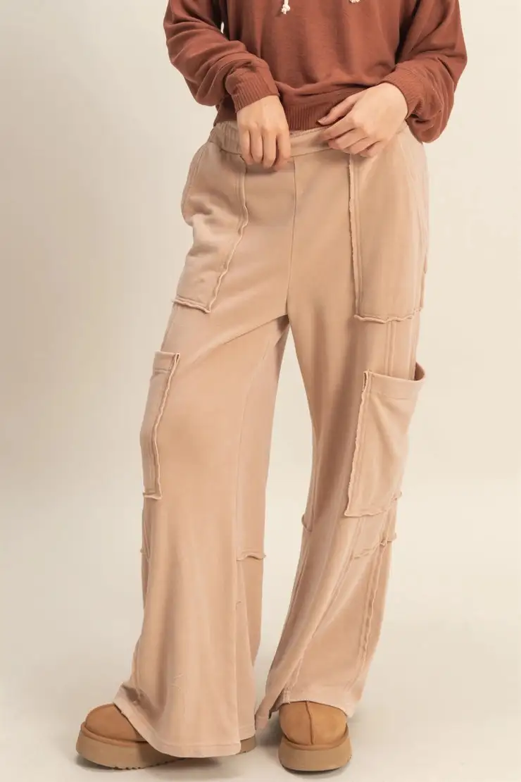 Roomy Relaxed Utility Casual Pants