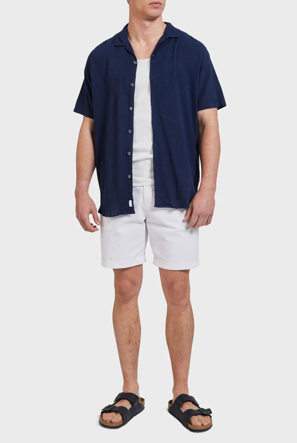 Peach Textured Short Sleeve Shirt