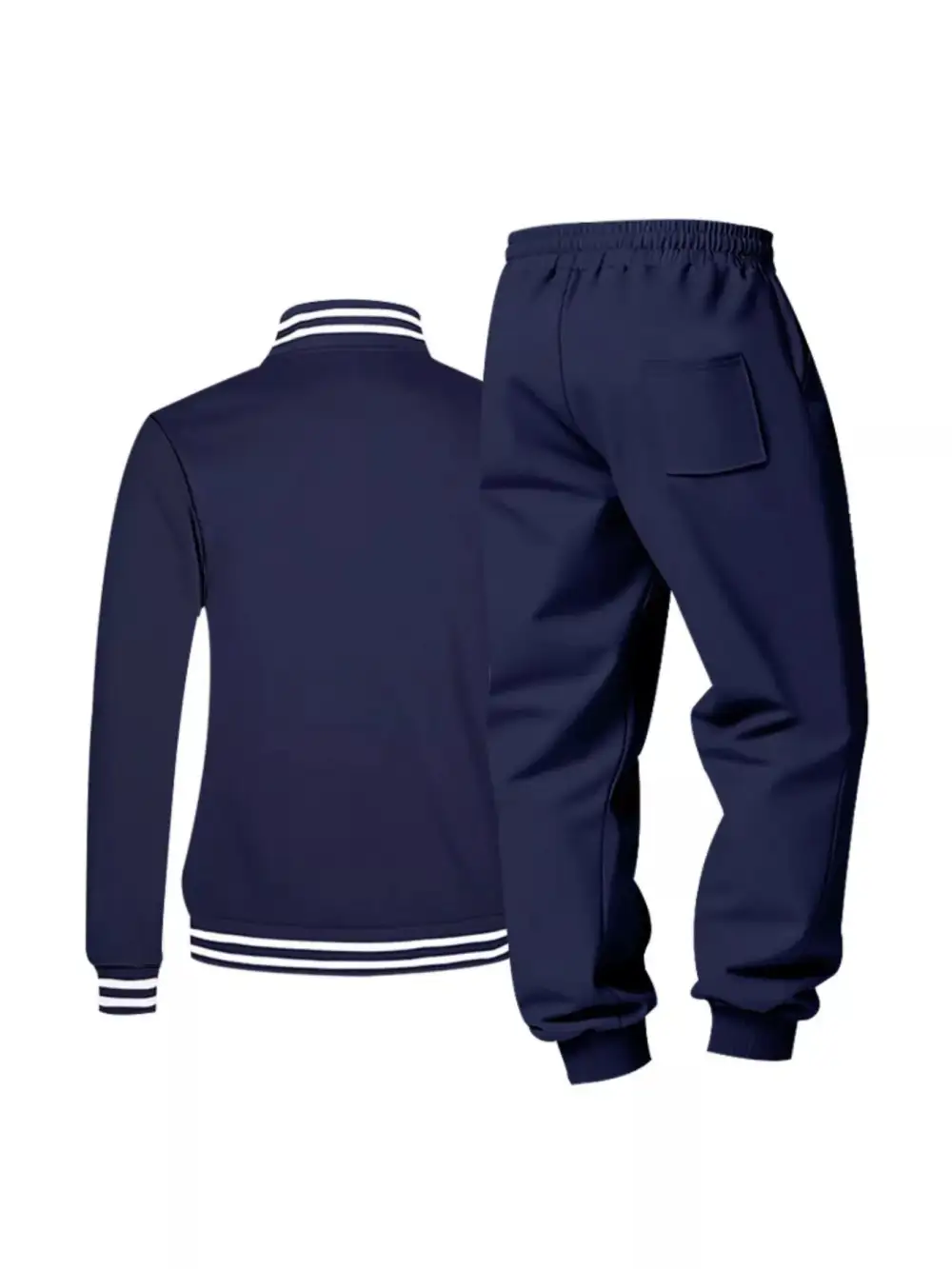 Men's Full Size Striped Snap Down Top and Pants Set
