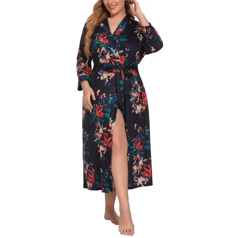Women's Plus Size Kimono Robe