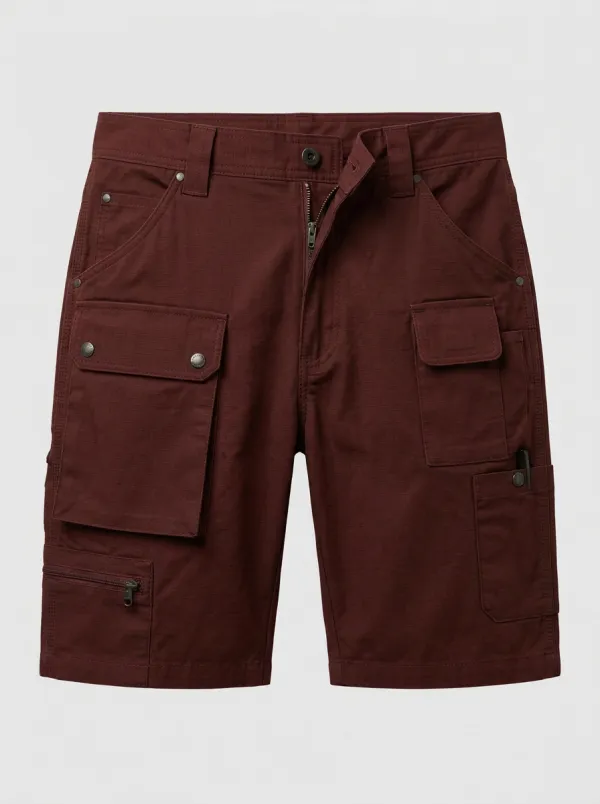 Men's Tactical Outdoor Olive Green Multi-Pocket Cargo Shorts