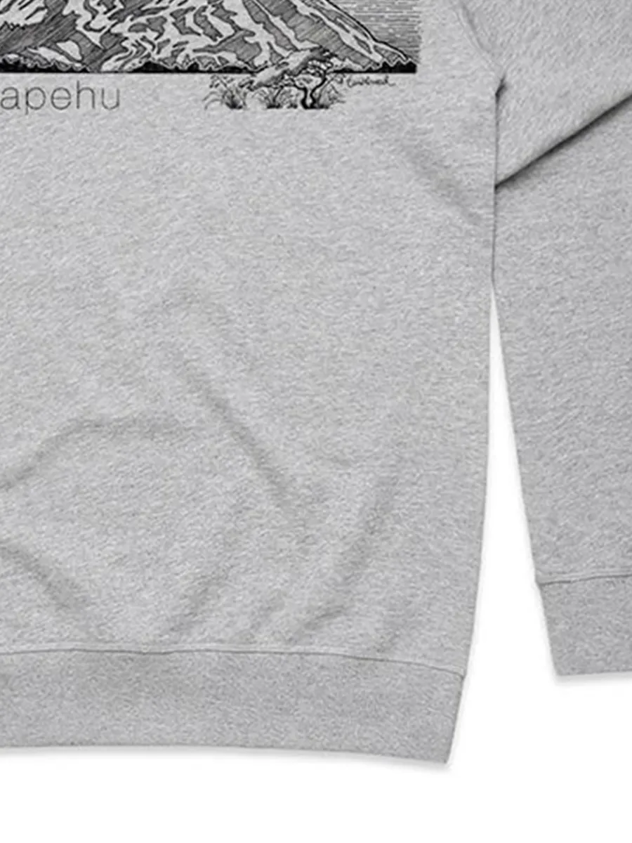 Fashionally designed Ruapehu mountain pattern versatile casual sports shirt
