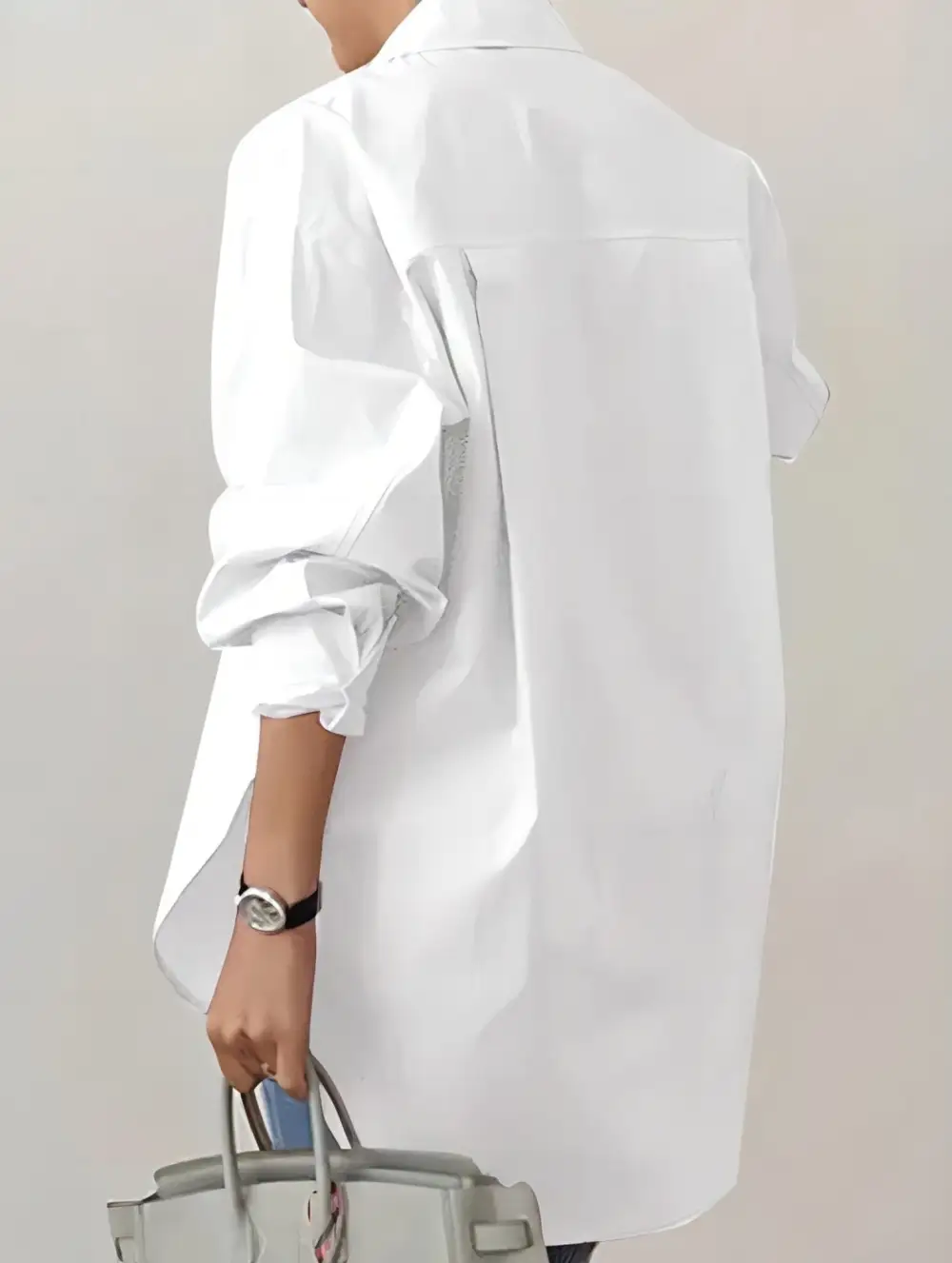 Lapel Long-Sleeved Cardigan Shirt