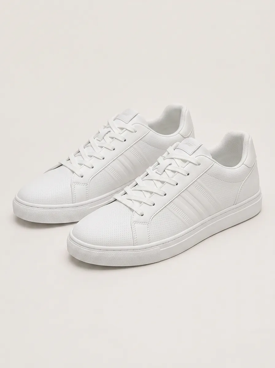 Men's Casual Minimalist Perforated Patterned Skate Shoes
