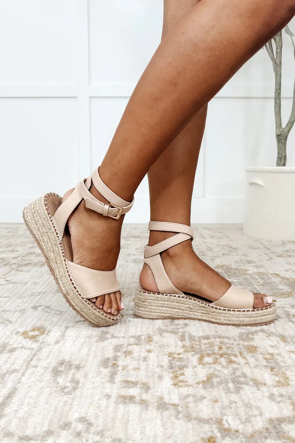Platform Sandals in Blush