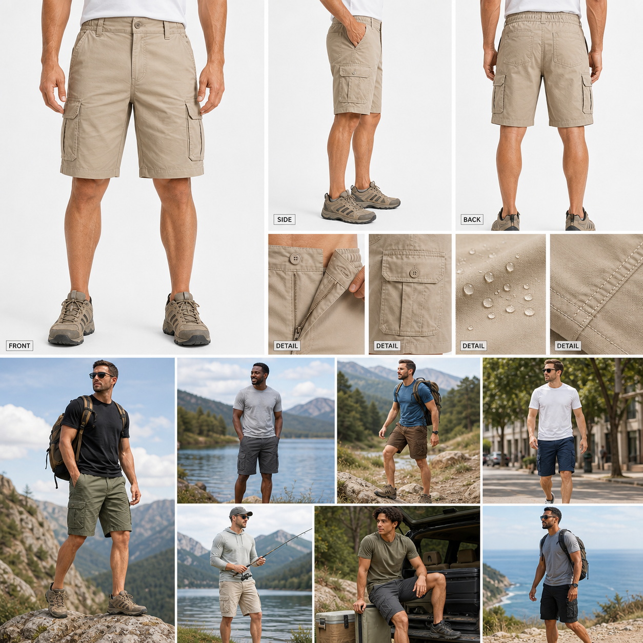 Men's Summer Tactical Outdoor Cargo Shorts 