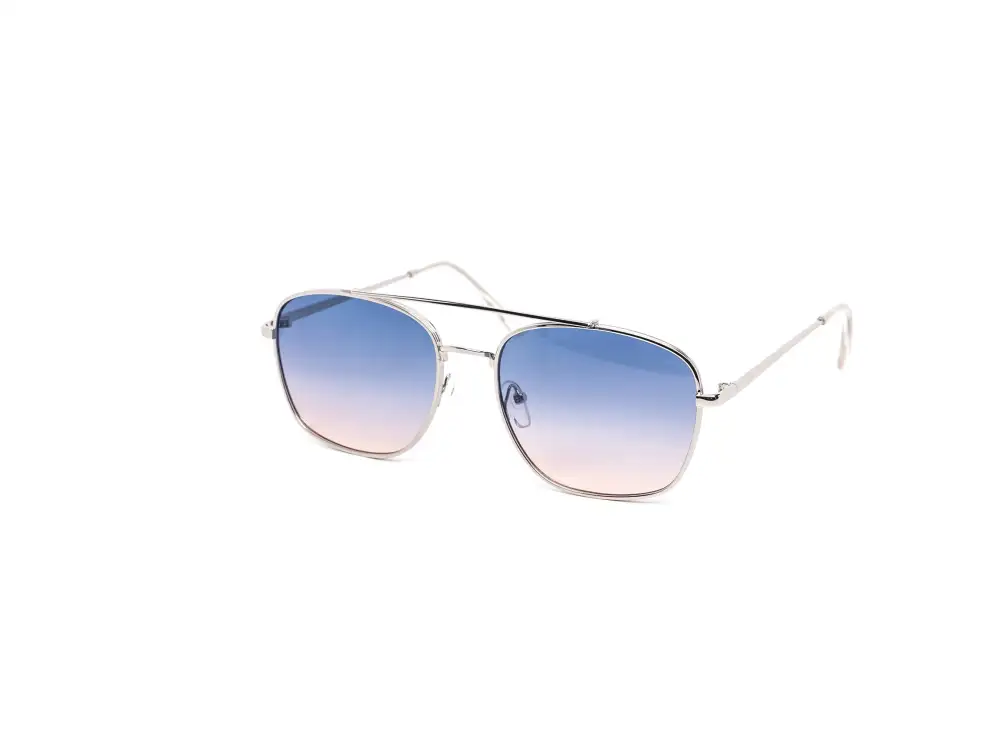 12-Pack Modern Square Aviator Gradient Metal Sunglasses