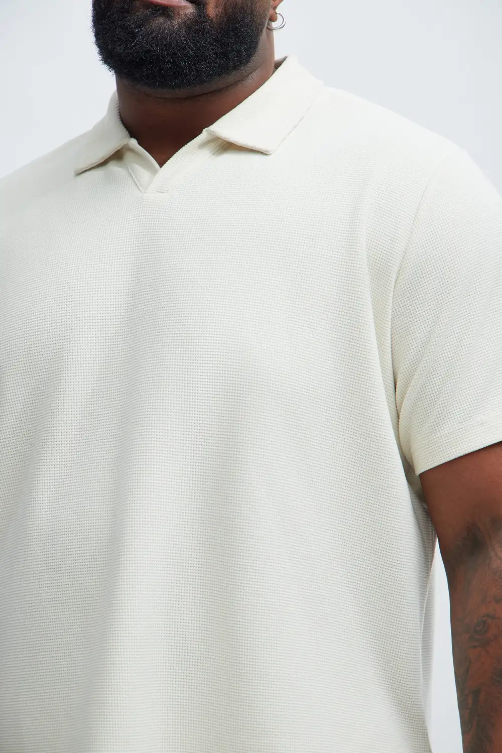 Casual Style Textured Polo Tops