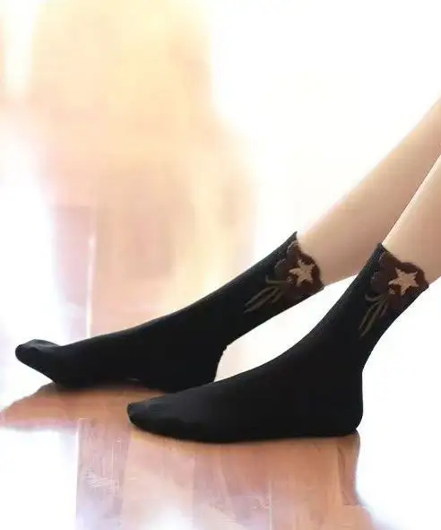 Leisure Versatile Jacquard Cotton Crew Socks