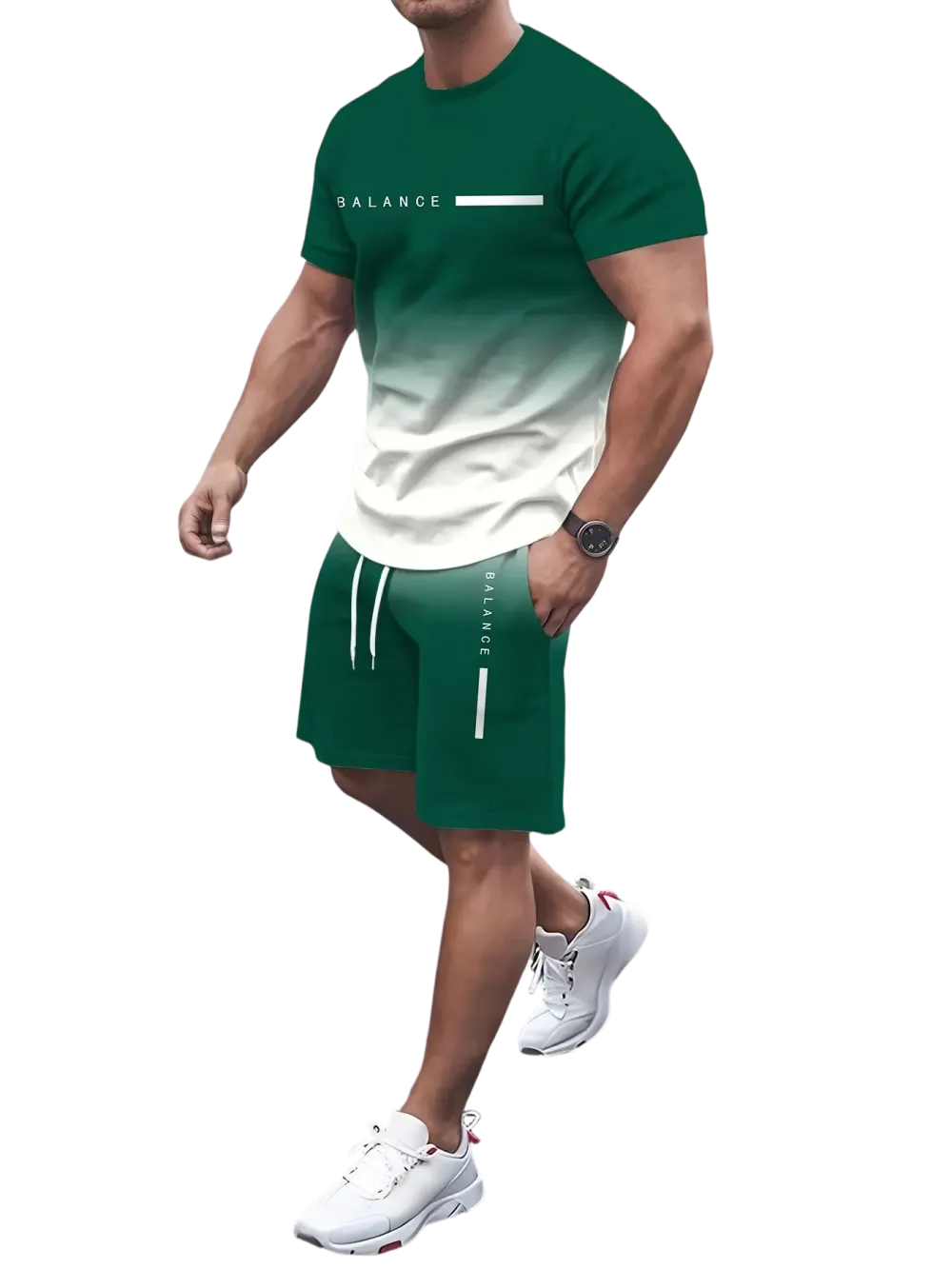 🔥 Men's Gradient Fitness Sets | Lightweight & Breathable Fabric, All-Day Comfort for Workouts