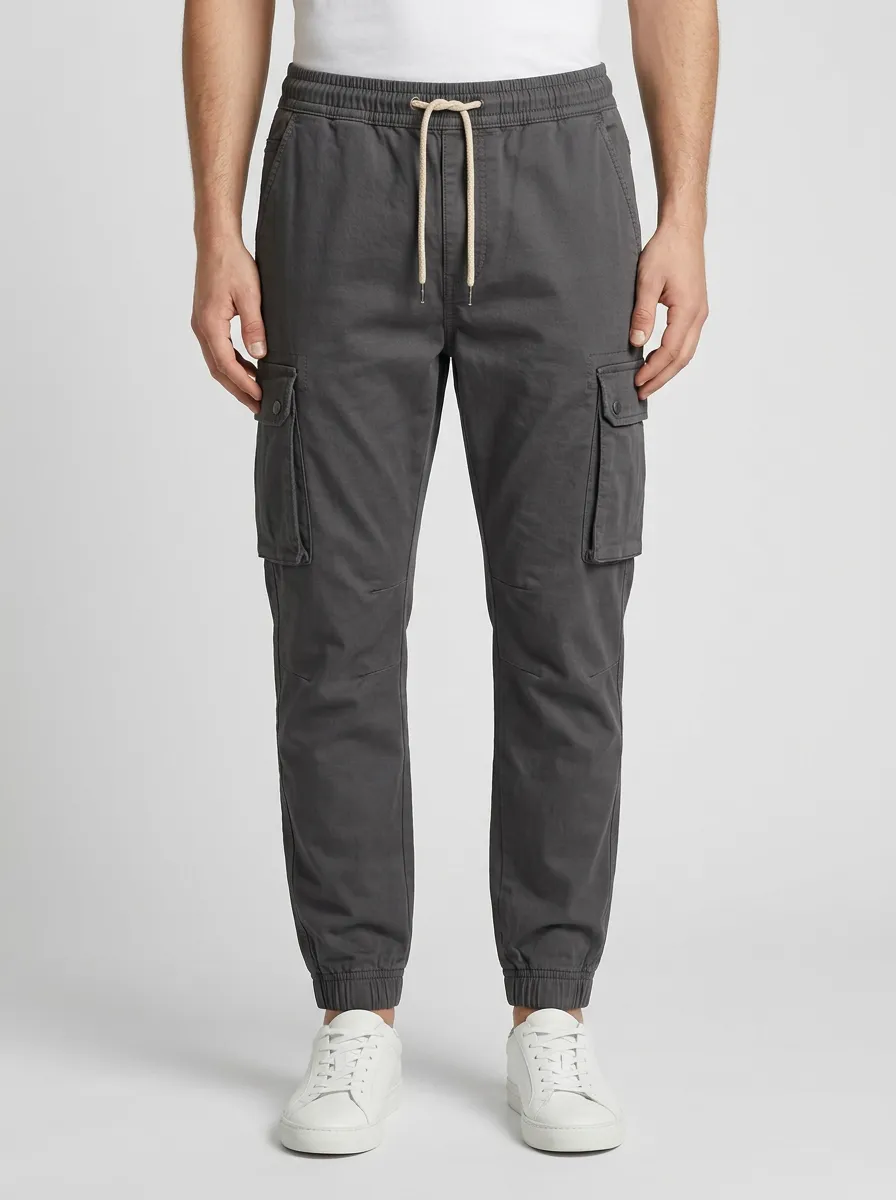 Utility Multi-Pocket Drawstring Men's Cargo Pants