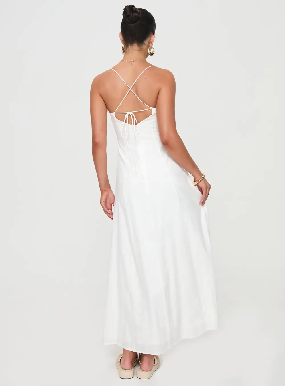 Clean Halter Tie Back Maxi Dress