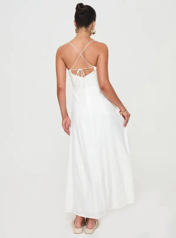 Clean Halter Tie Back Maxi Dress