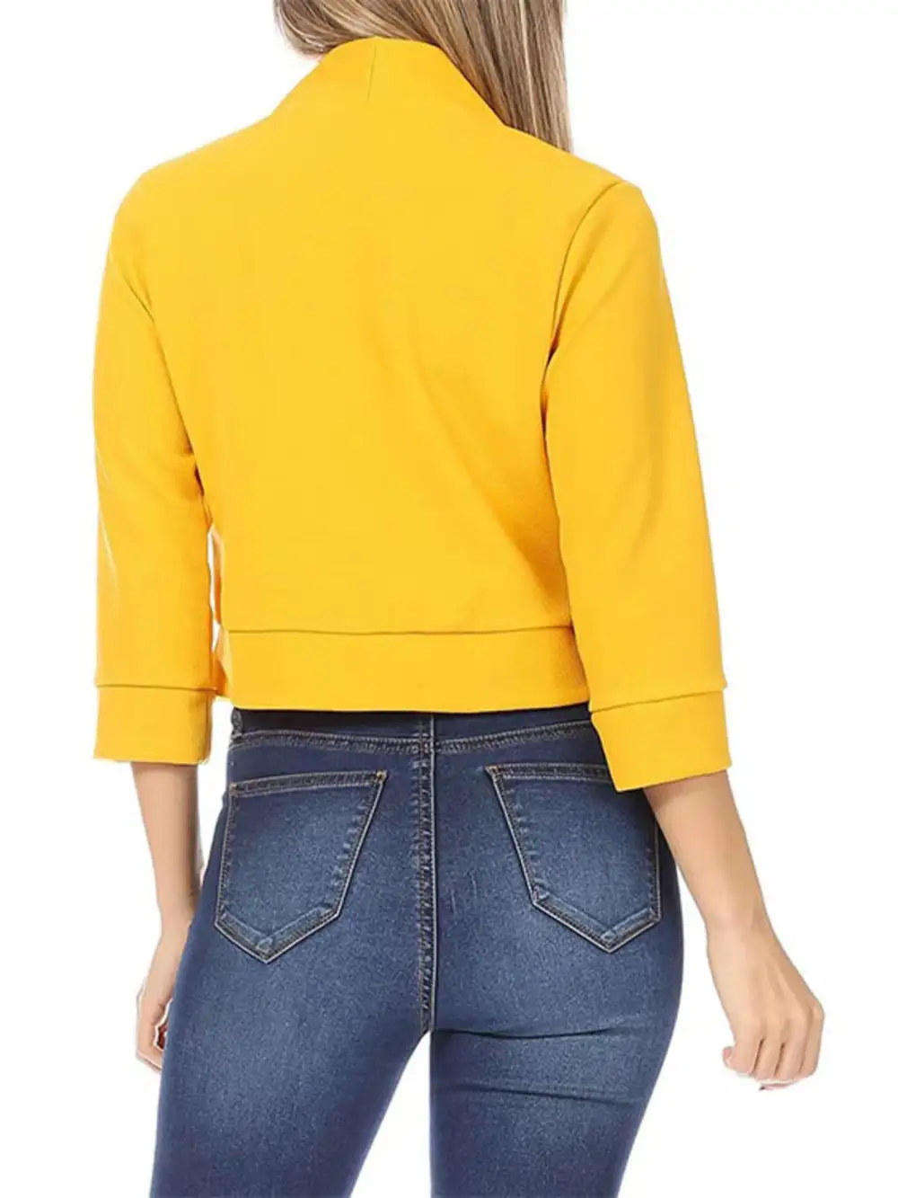Open-Front Cropped Blazer