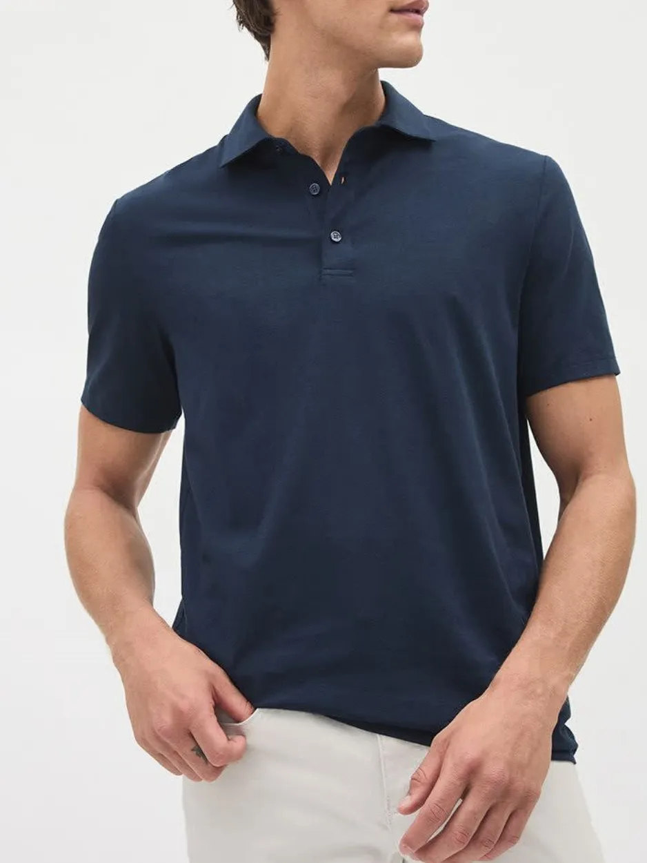 Navy Blue Short-Sleeve Daily Polo
