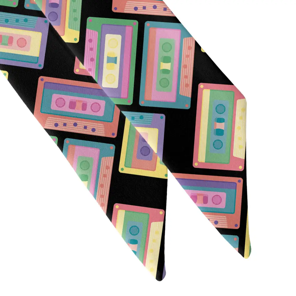 Cassette Design Hair Scarf
