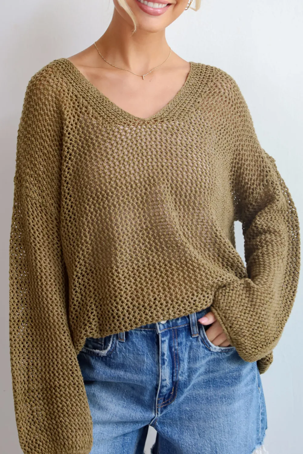 Open Knit Sweater