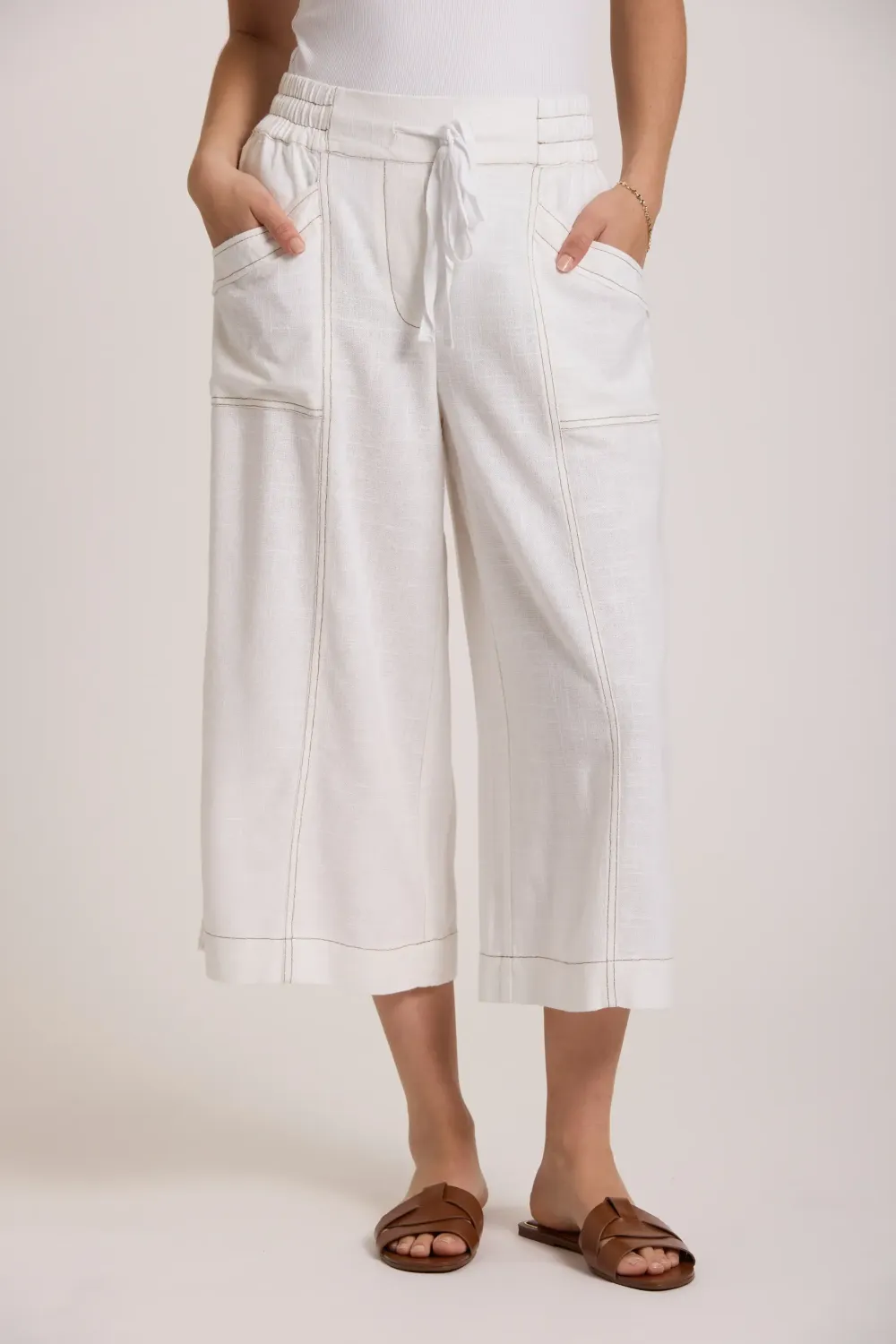 Sunrise Linen Crop Pants
