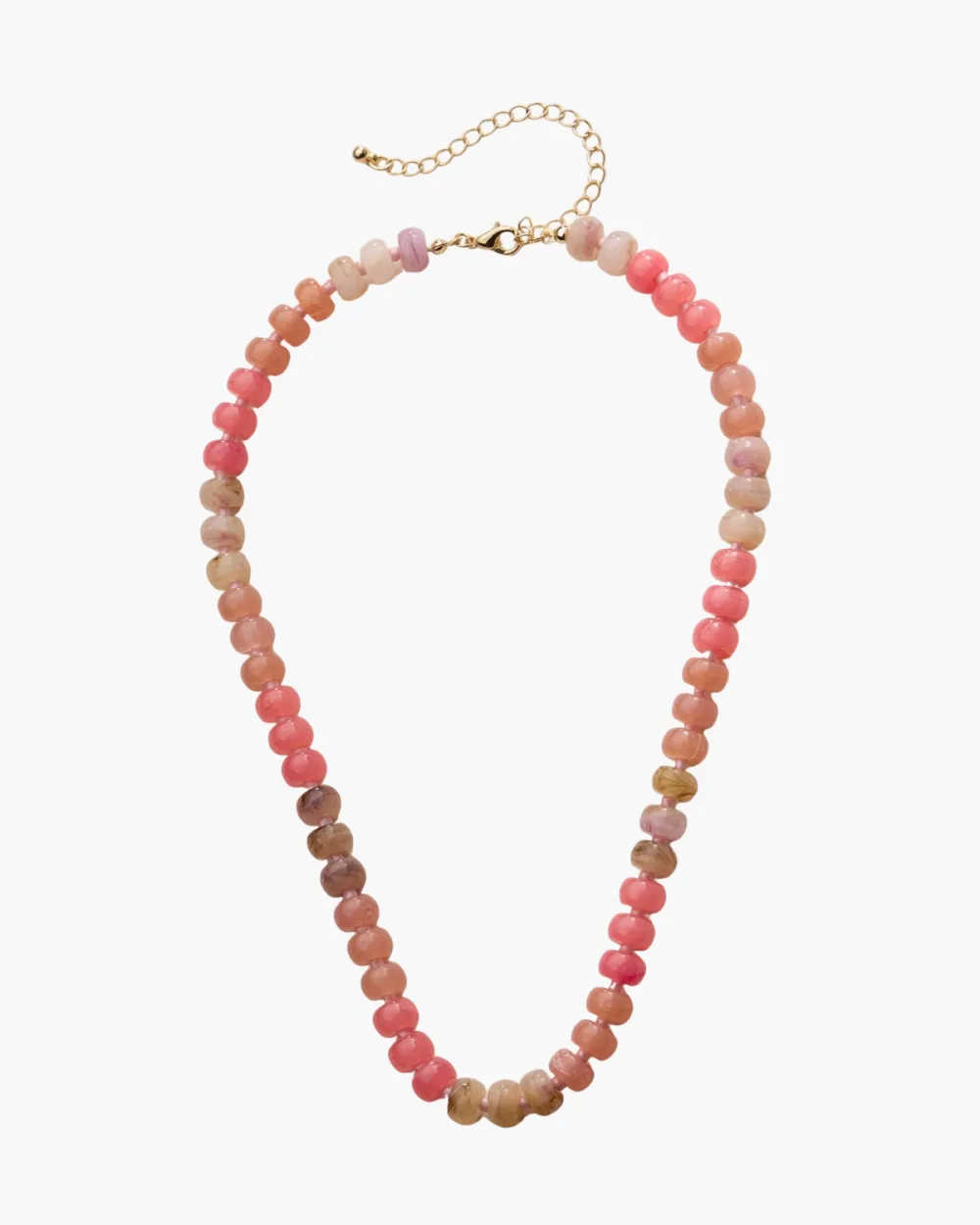 Textured Gradient Disc Beaded Necklace