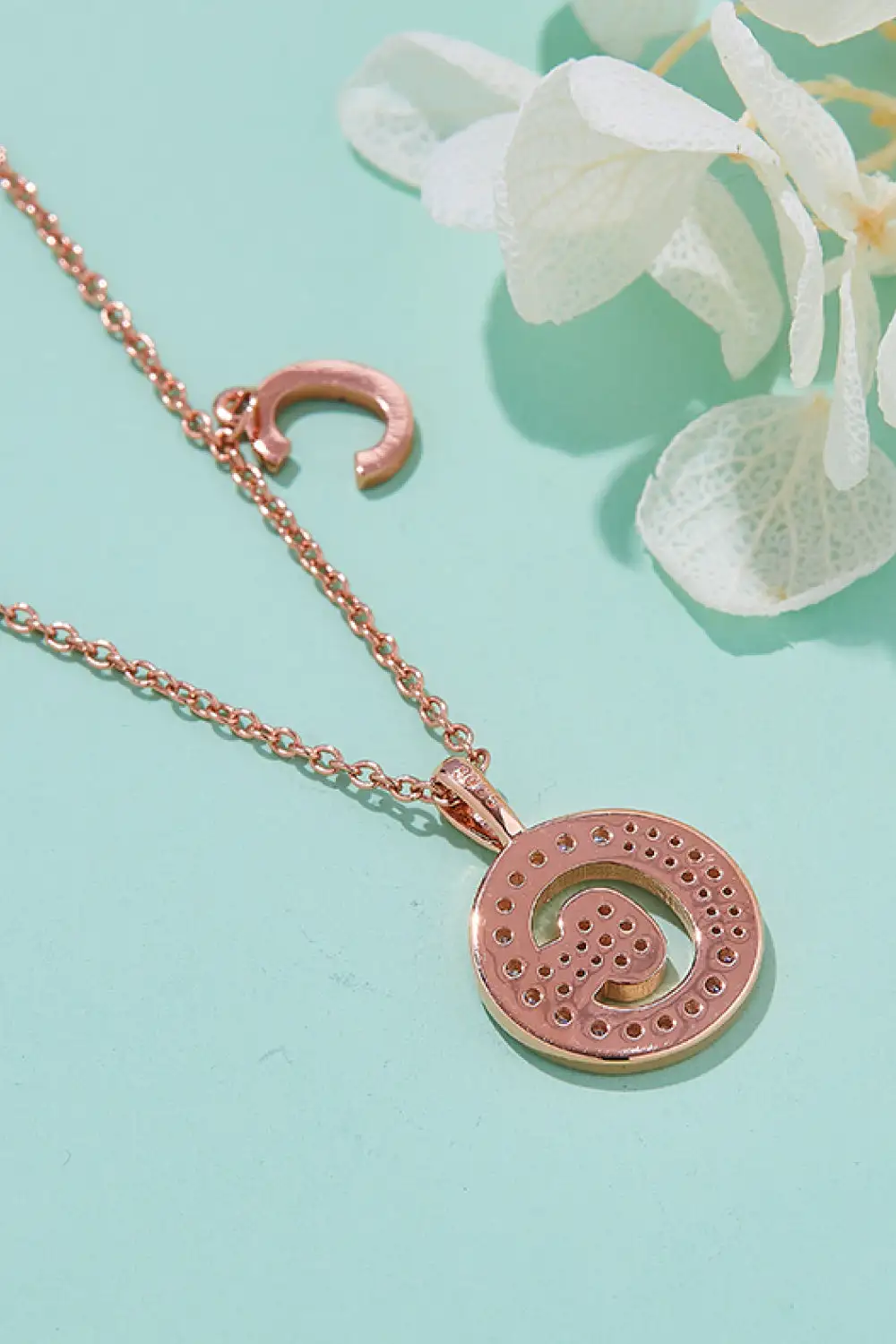 Moissanite A To J Pendant Necklace