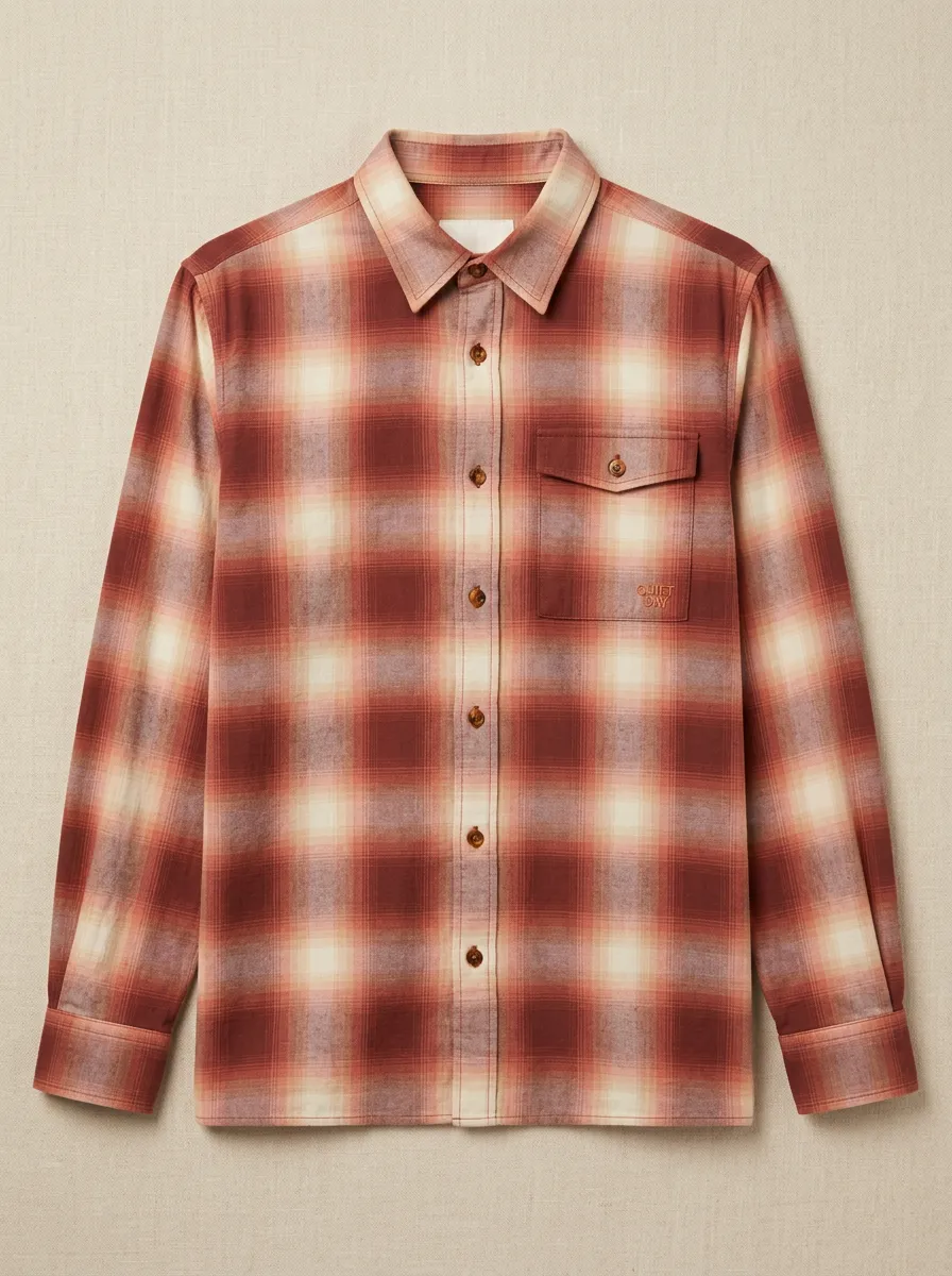 Artful Plaid Long-Sleeve Men's Long-Sleeve Shirt