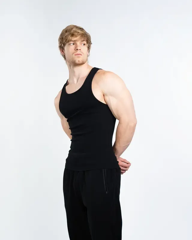 Men's Tank Top Scoop Neck Knit Gym Workout Muscle Tank Undershirt Sleeveless Shirts