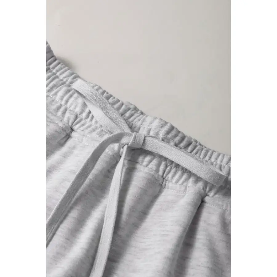 French Terry Drawstring Mini Skort with Pockets