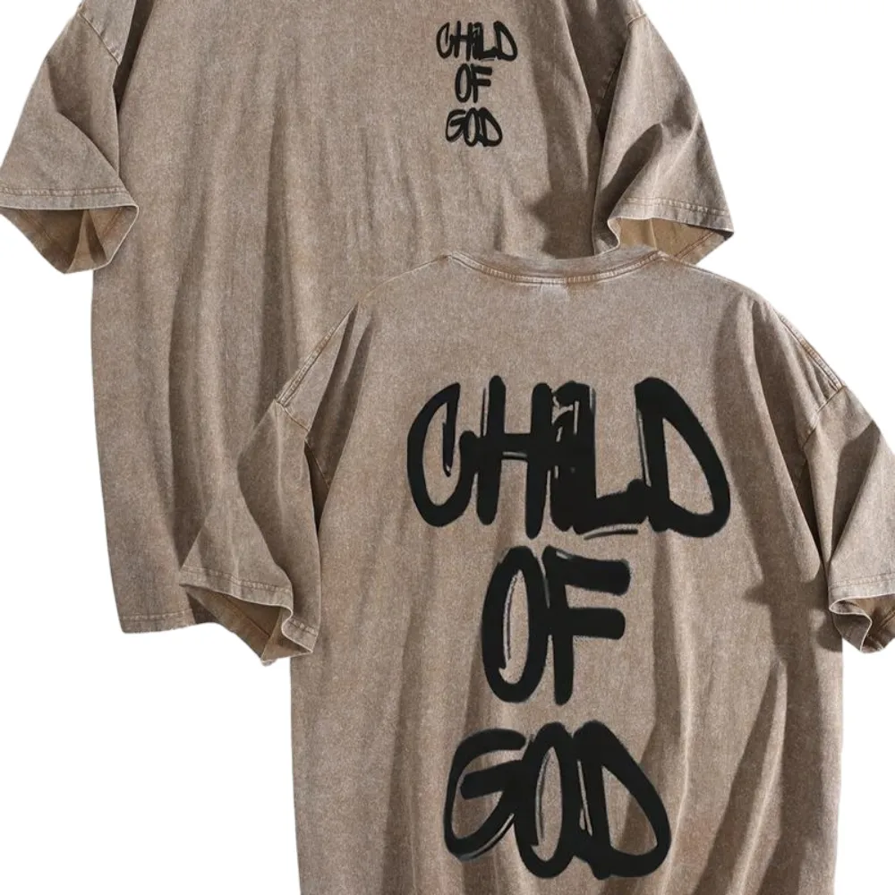 Double-Sided Washed,High-Quality Batik Cotton Retro Fashion T-Shirt