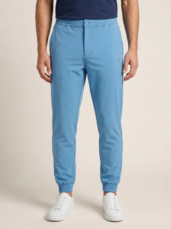 Flag-Motif Embroidered Golf Athletic Pants