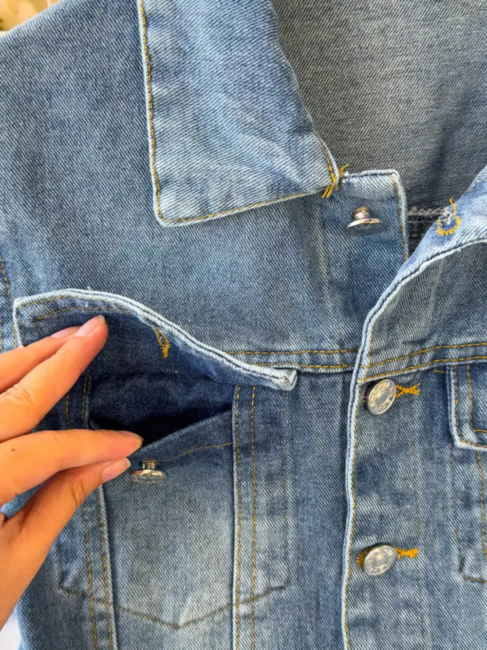 Button Front Wide Leg Jumpsuit Denim Pants